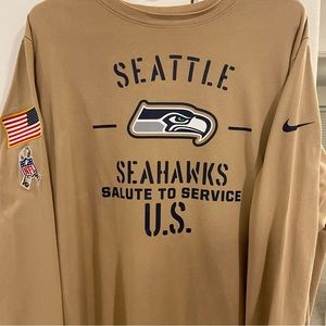 Nike Seattle Seahawks 2019 Salute Service Sideline Performance Long Sleeve Shirt